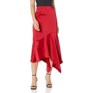 Steve Madden Asymmetrical Red Skirt